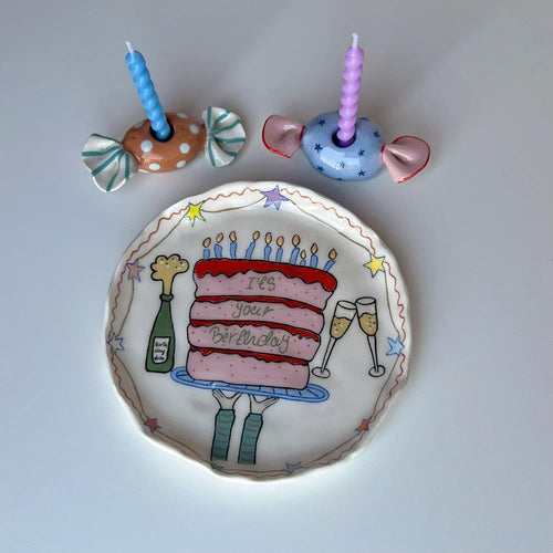 Birthday set , pink cake
